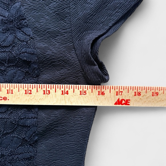 Anthropologie Moulinette Soeurs Dress Medium Navy Blue Jocelyn Lace Sheath NWT - Picture 7 of 16